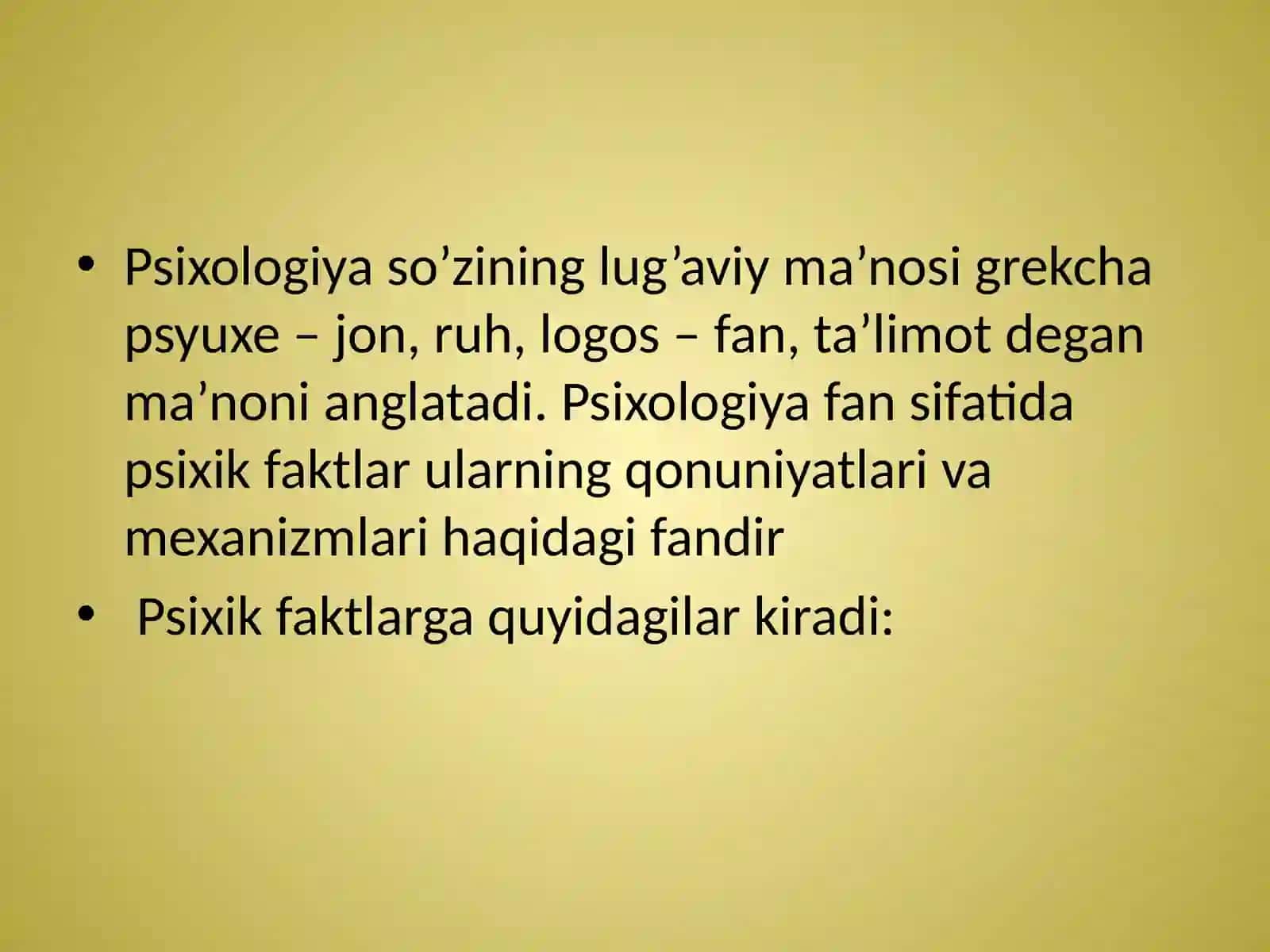 Umumiy Psixologiya Fanining Predmeti, Maqsadi va Vazifalari 4