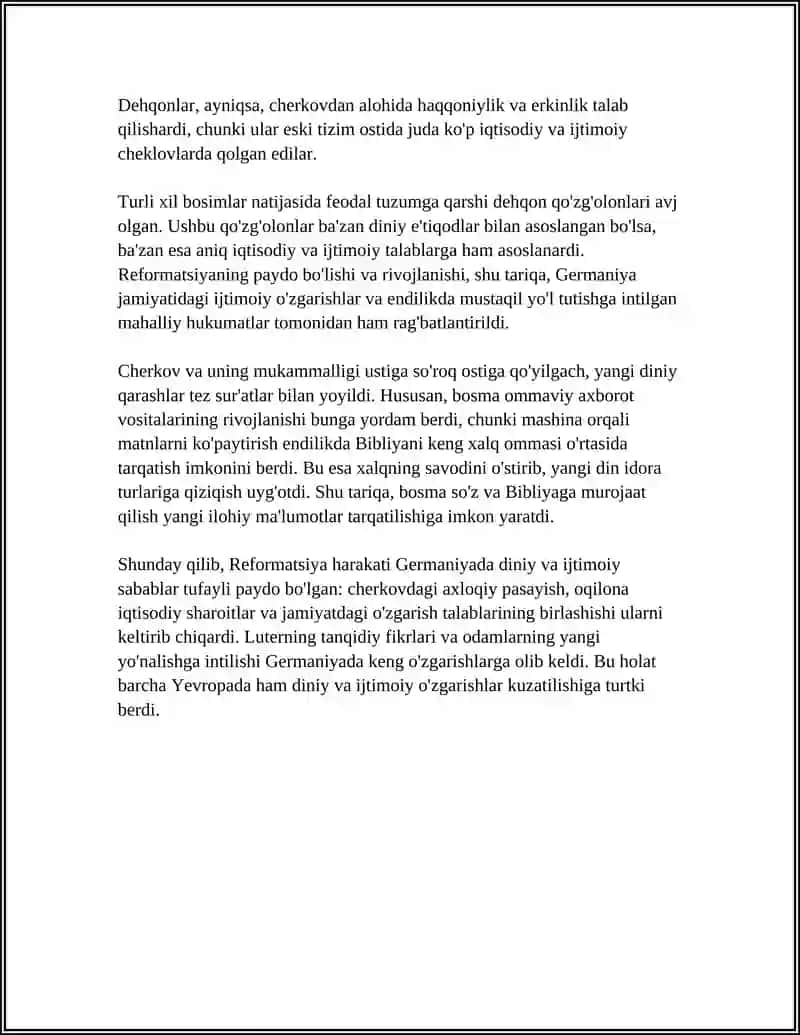 GERMANIYADA REFORMATSIYA HARAKATINING VUJUDGA KELISHI 4