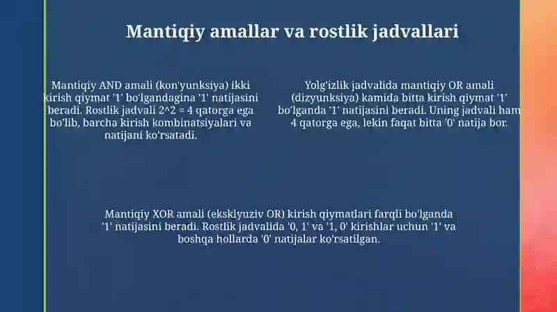 Boolean funksiyalari 4