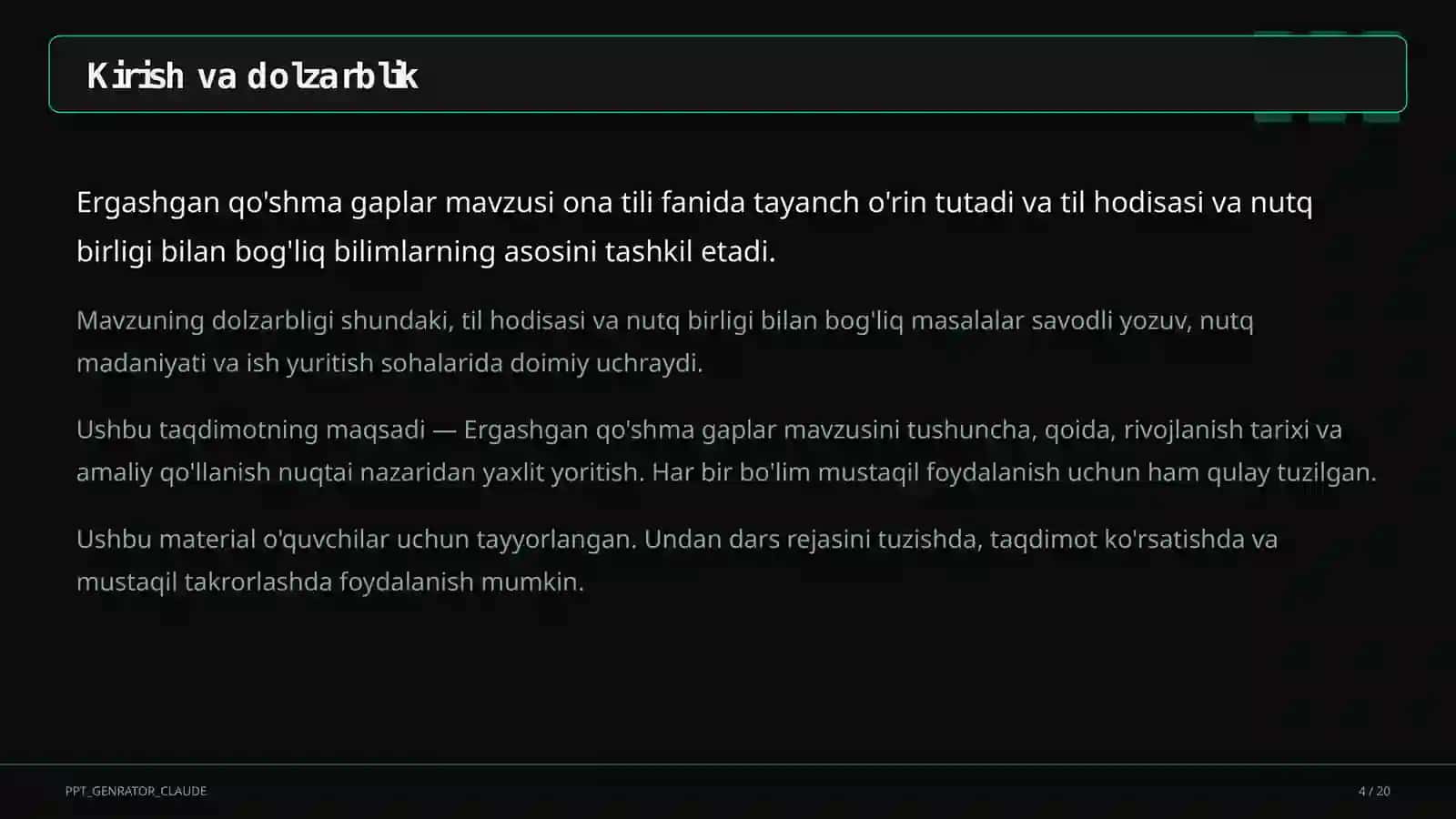 Ergashgan qo'shma gaplar (9-sinf) 4