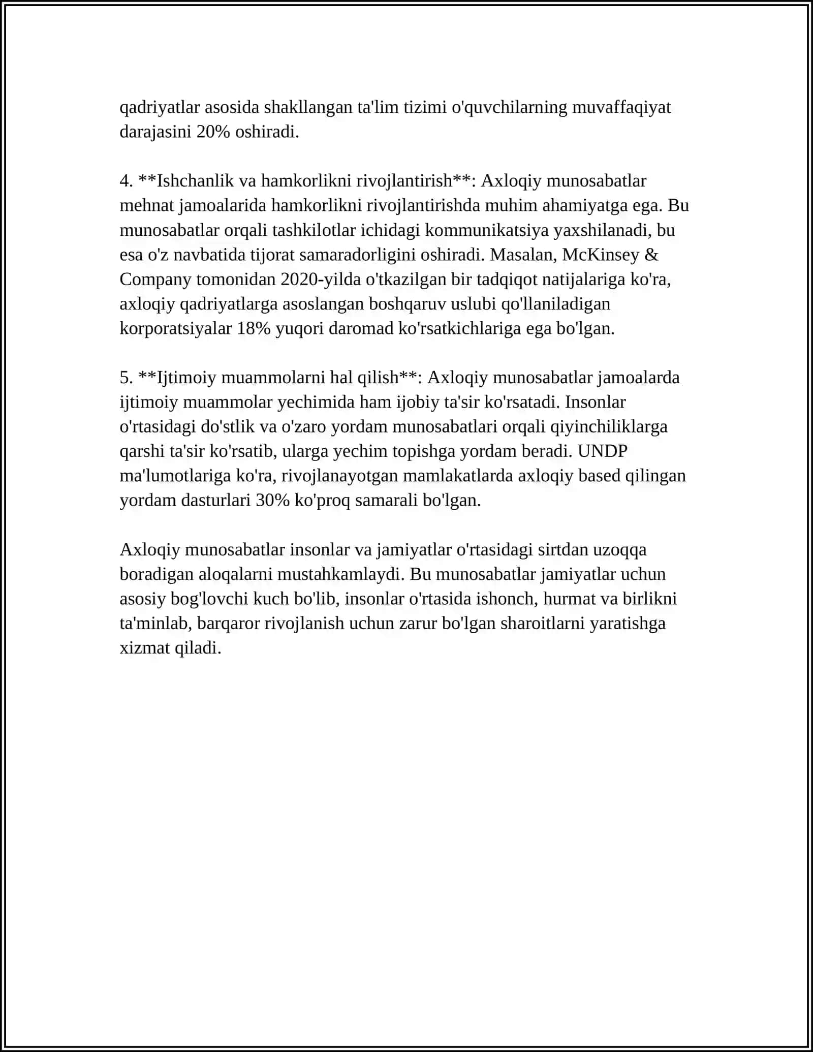 AXLOQIY MUNOSABATLARNING JAMIYATIDAGI O‘RNI 4