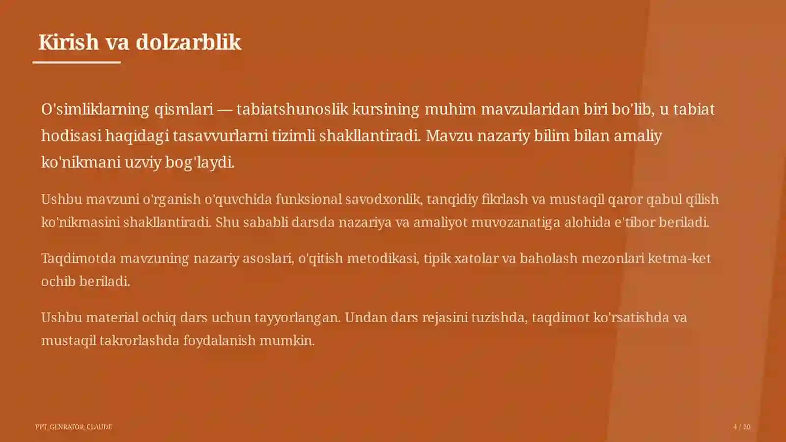 O'simliklarning qismlari (2-sinf) 4