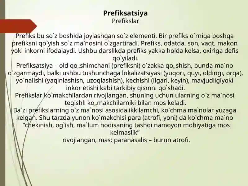 Perifiksatsiyausuli( oldqo`shimcha) 4