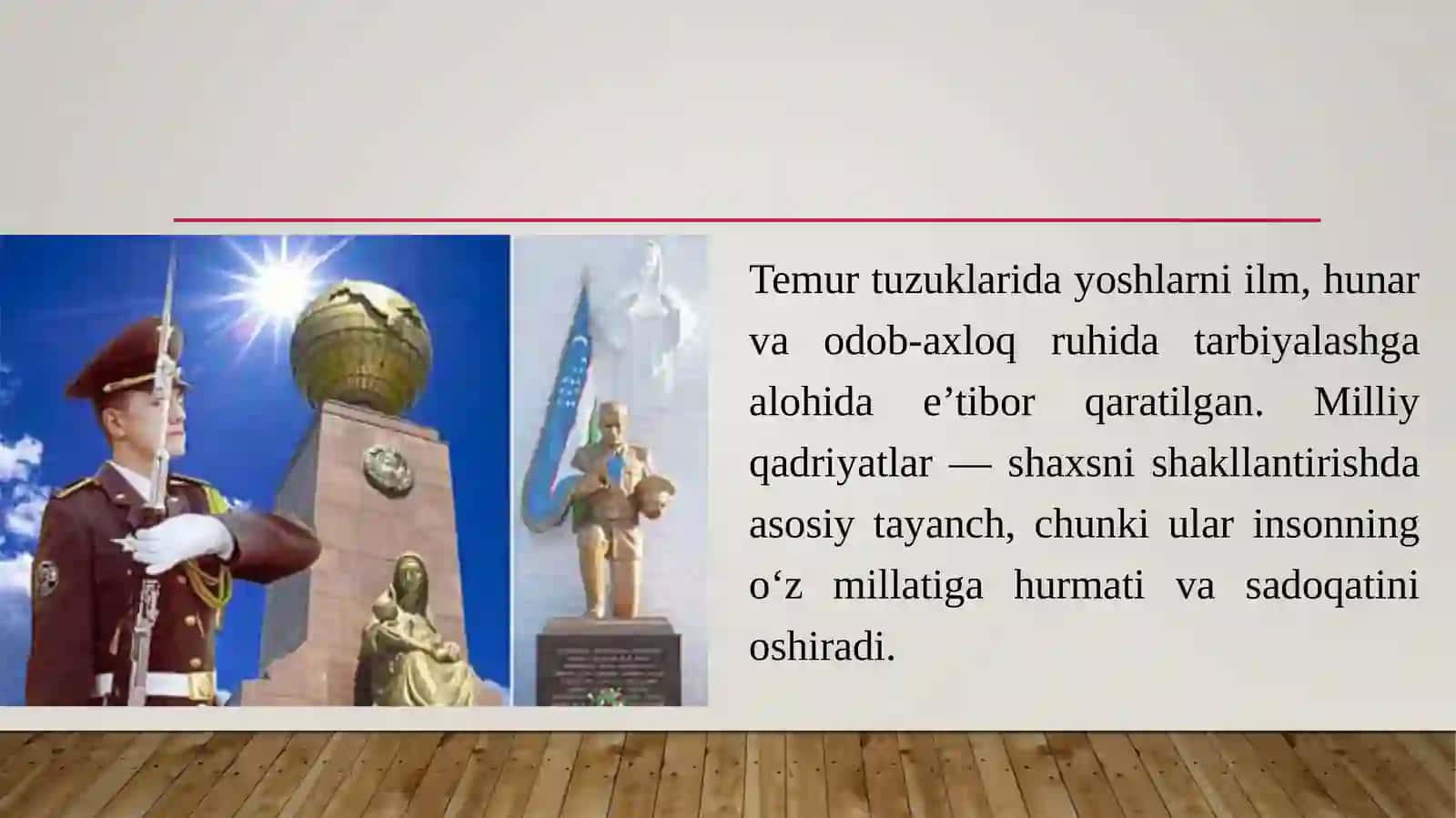 Milliy URF-ODAT, Qadriyatlar VA AN’ANALAR Tarbiya ASOSI 4