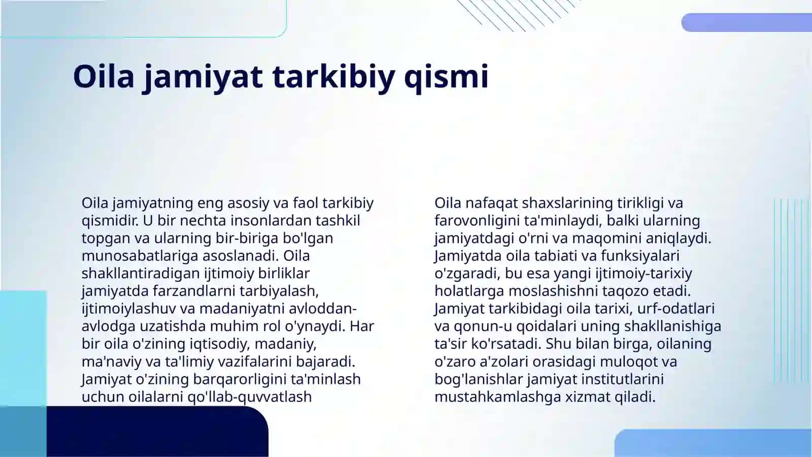 OILA JAMIYATNING BIR BO’LAGI 4