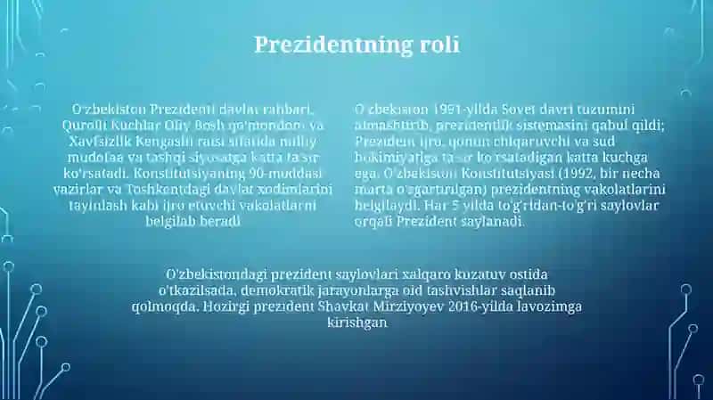 O'zbekiston Respublikasida prezidentlik instituti joriy etilishi 4