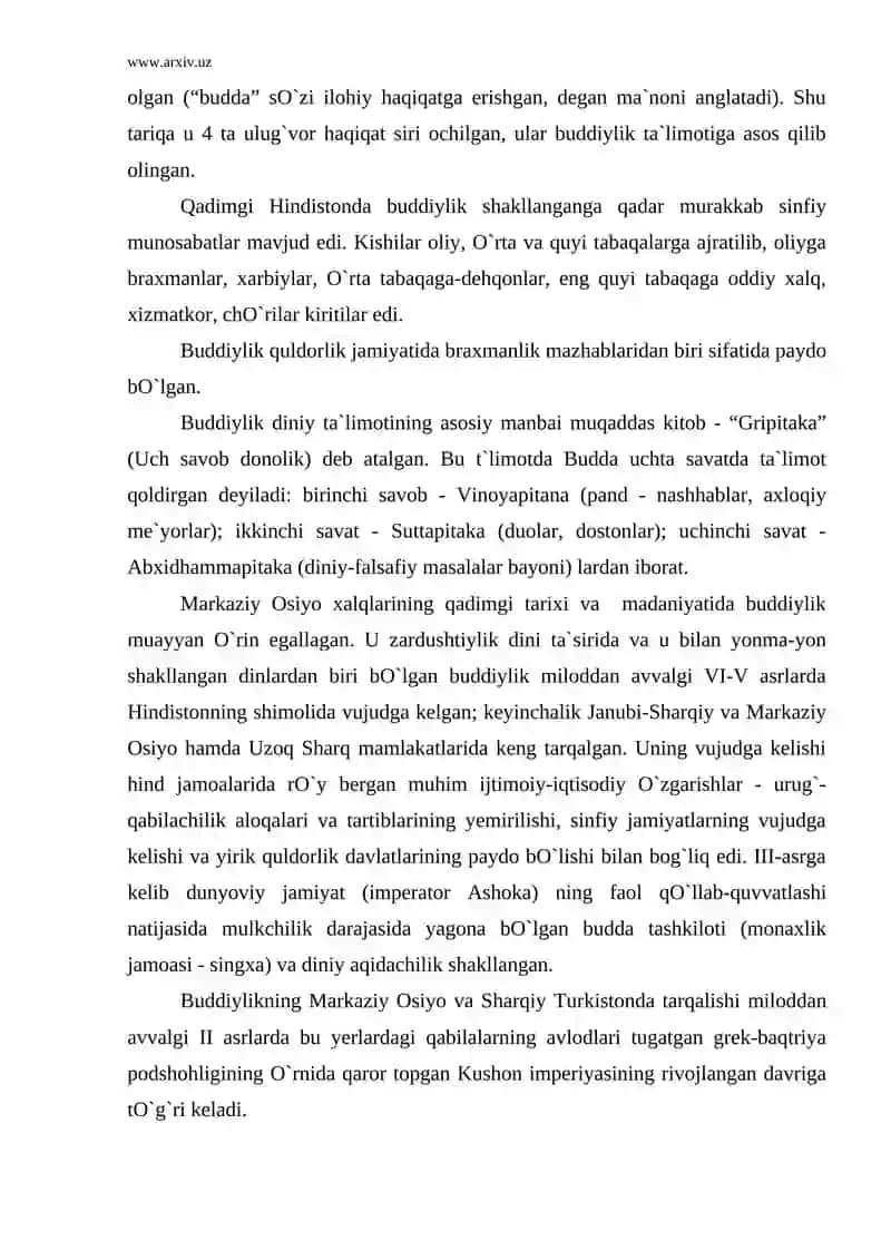 Buddaviylik va Xristianlik Dini 4