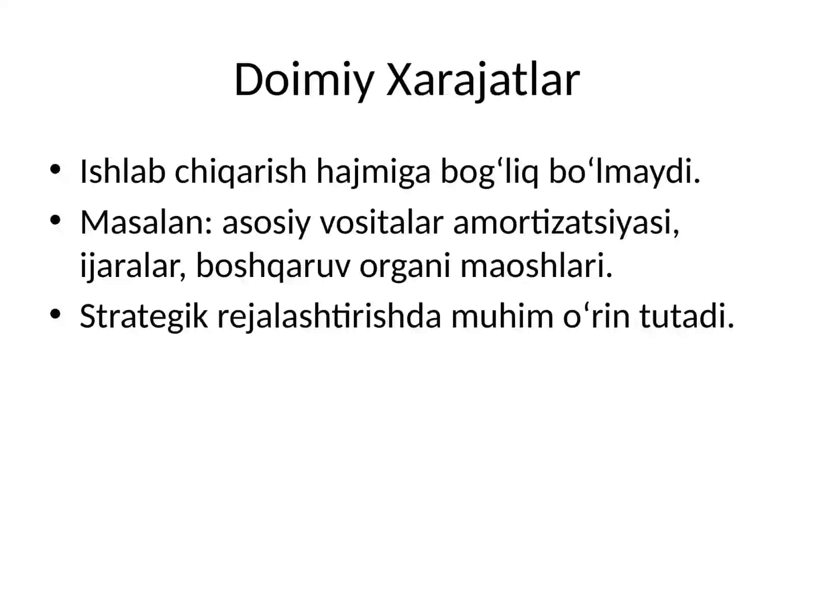 Korxona Xarajatlari va Foydasi 4