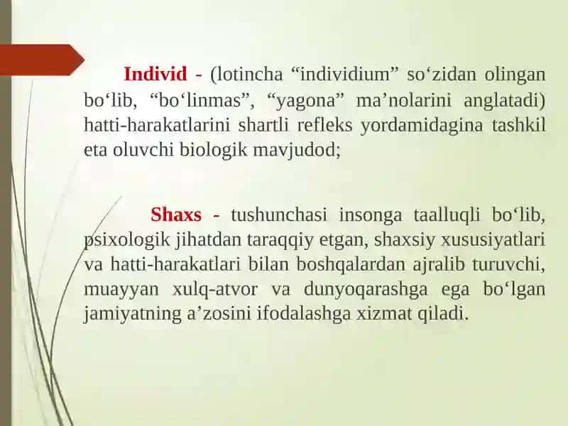 Shaxsning rivojlanishi, tarbiyasi va ijtimoiylashuvi 4