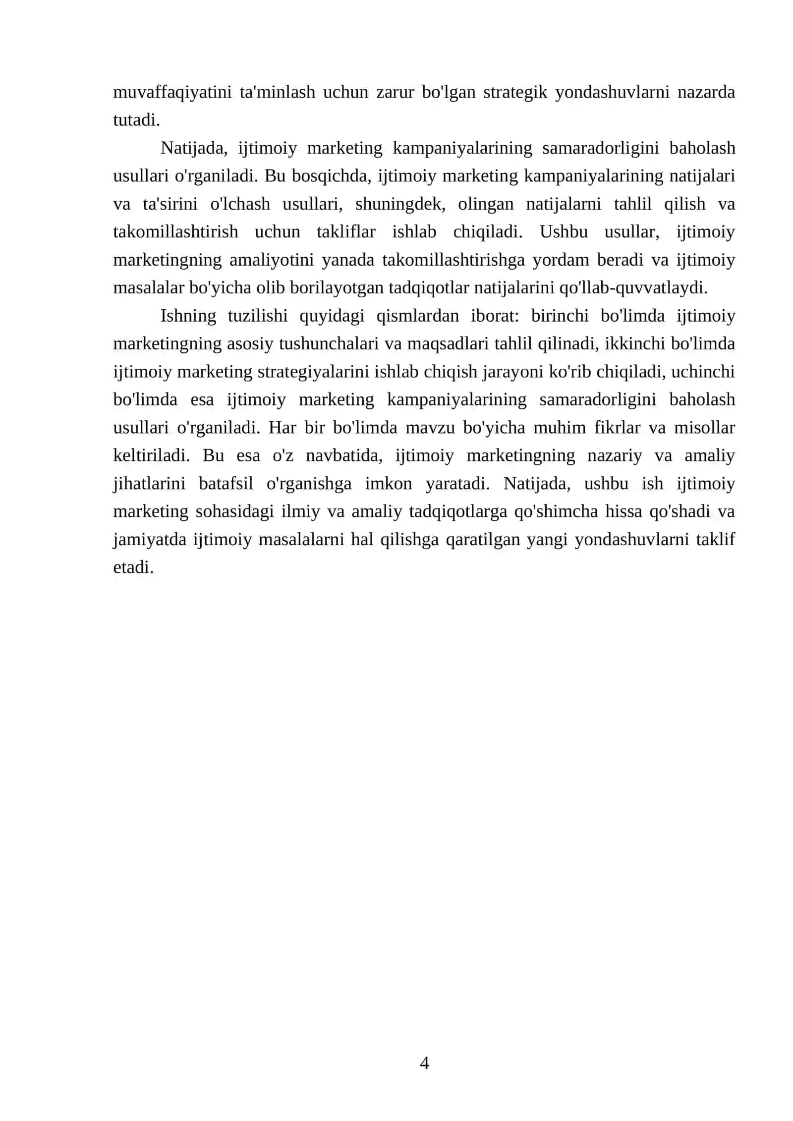 Ijtimoiy marketingni tashkil etishning yoʻnalishlari 4