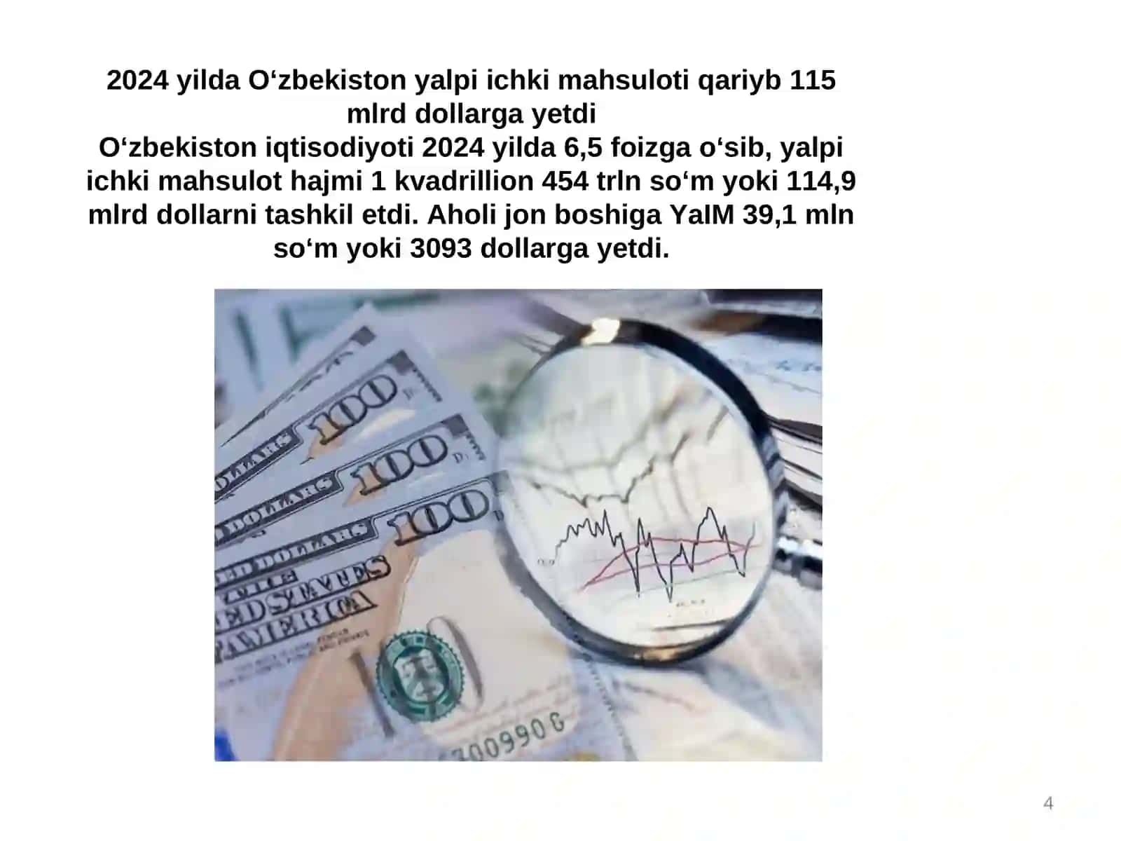 yalpi ichki mahsuloti tarkibiy tuzilishi. iqtisodiy o'sish 4