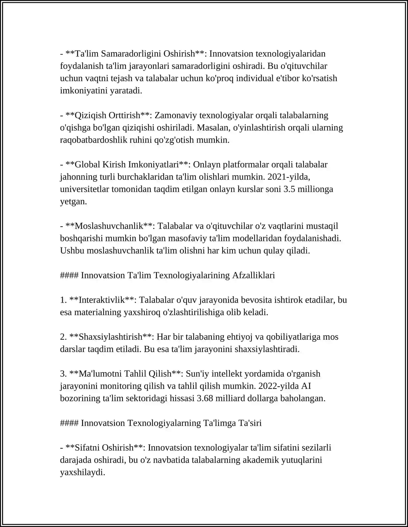 TABBIY FANLAR NAZARIYASI VA METODIKASIDA INAVATSION TALIM VA TEXNOLOGIYALARIDAN FOYDALANISH 4