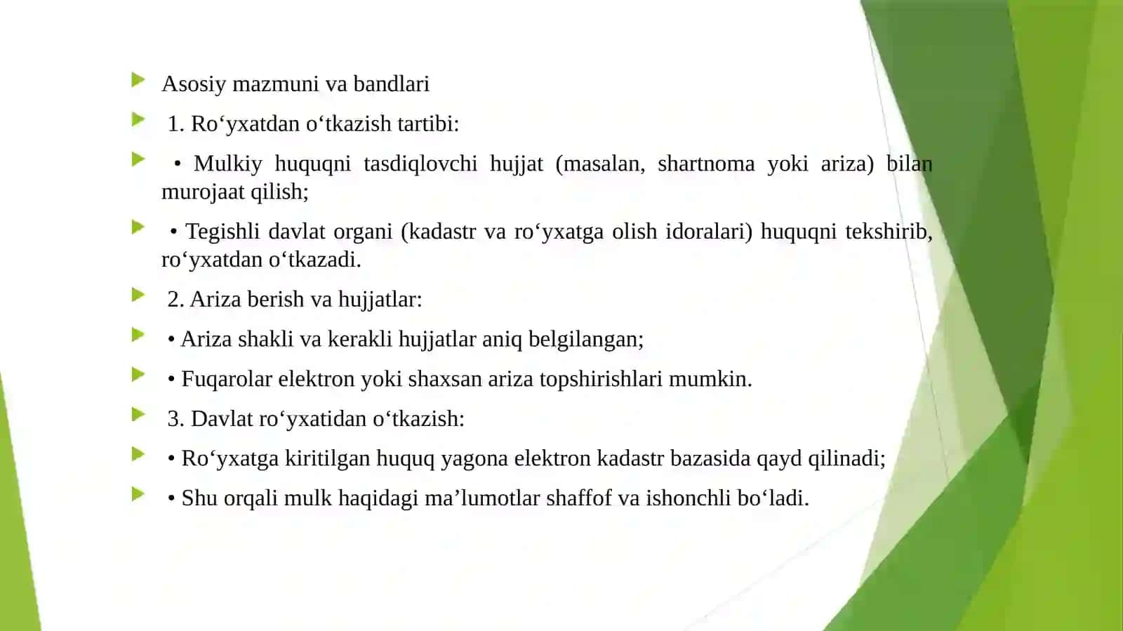 O‘zbekiston Respublikasining 937 va 803-sonli qonun bilan tanishish 4