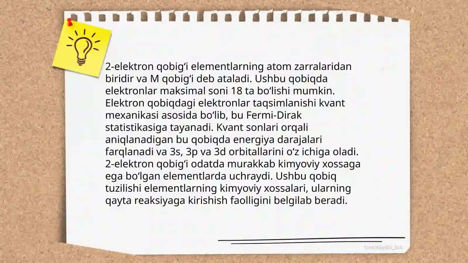 Atom tuzilishi. O‘zbekistonda kimyo sanoati markazlari 4
