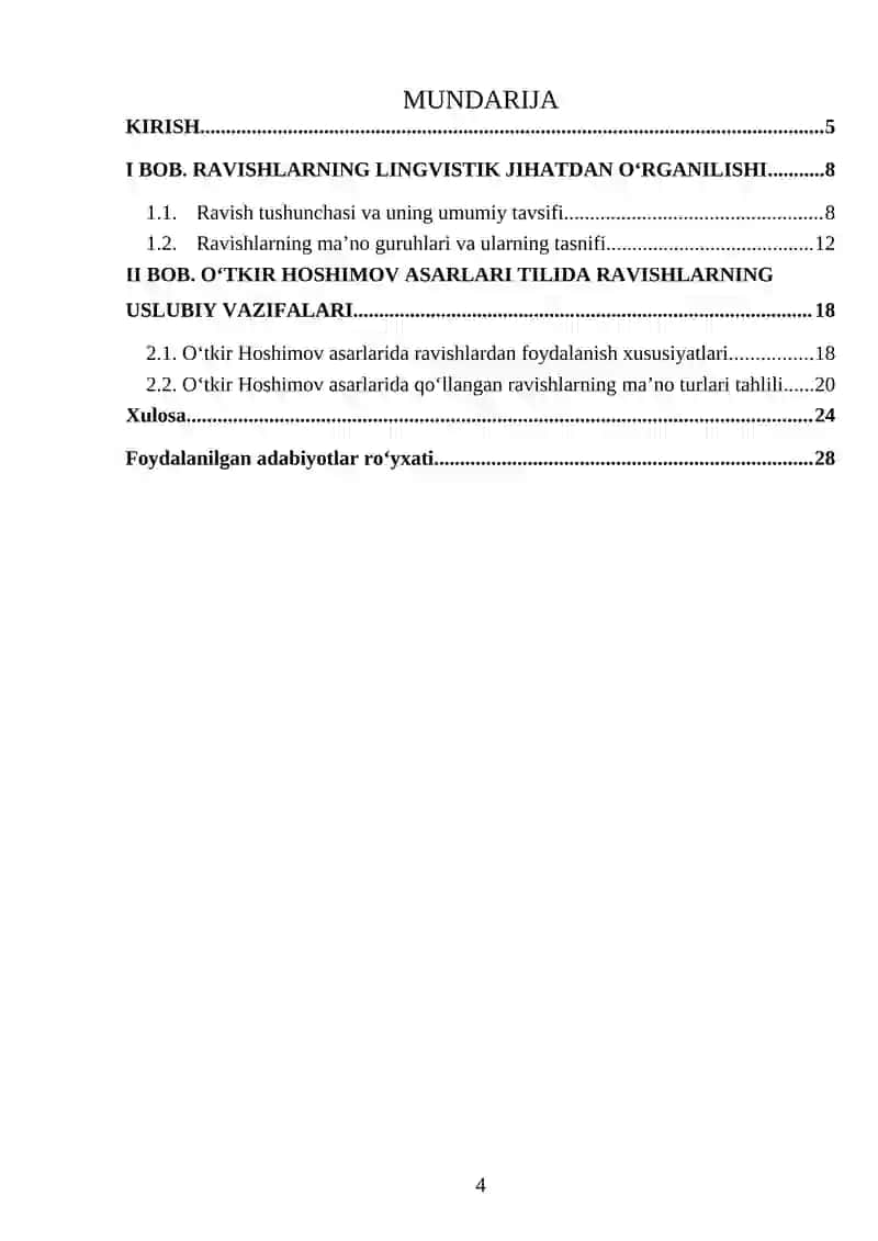Ravishlarning ma'no turlari uslubiyati (O'tkir Hoshimov asarlari misolida) 4