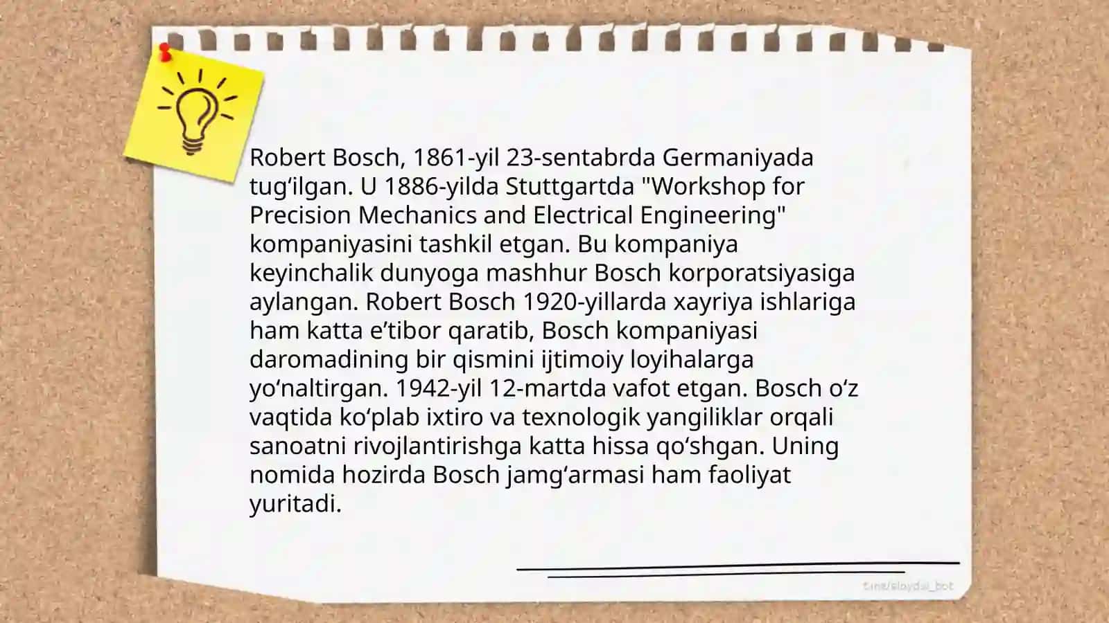 Bosch kompaniyasining kelib chiqishi, iqtisodiy holati, logistikasi, transport logistikasi haqida 4