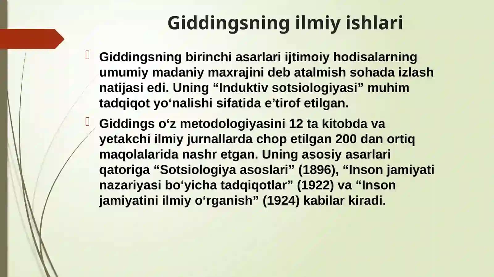 Franklin Giddings ijtimoiy qarashlari 4