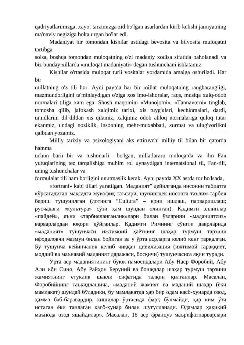 O'zbekistonning Madaniyat va San'ati Tarixi 4