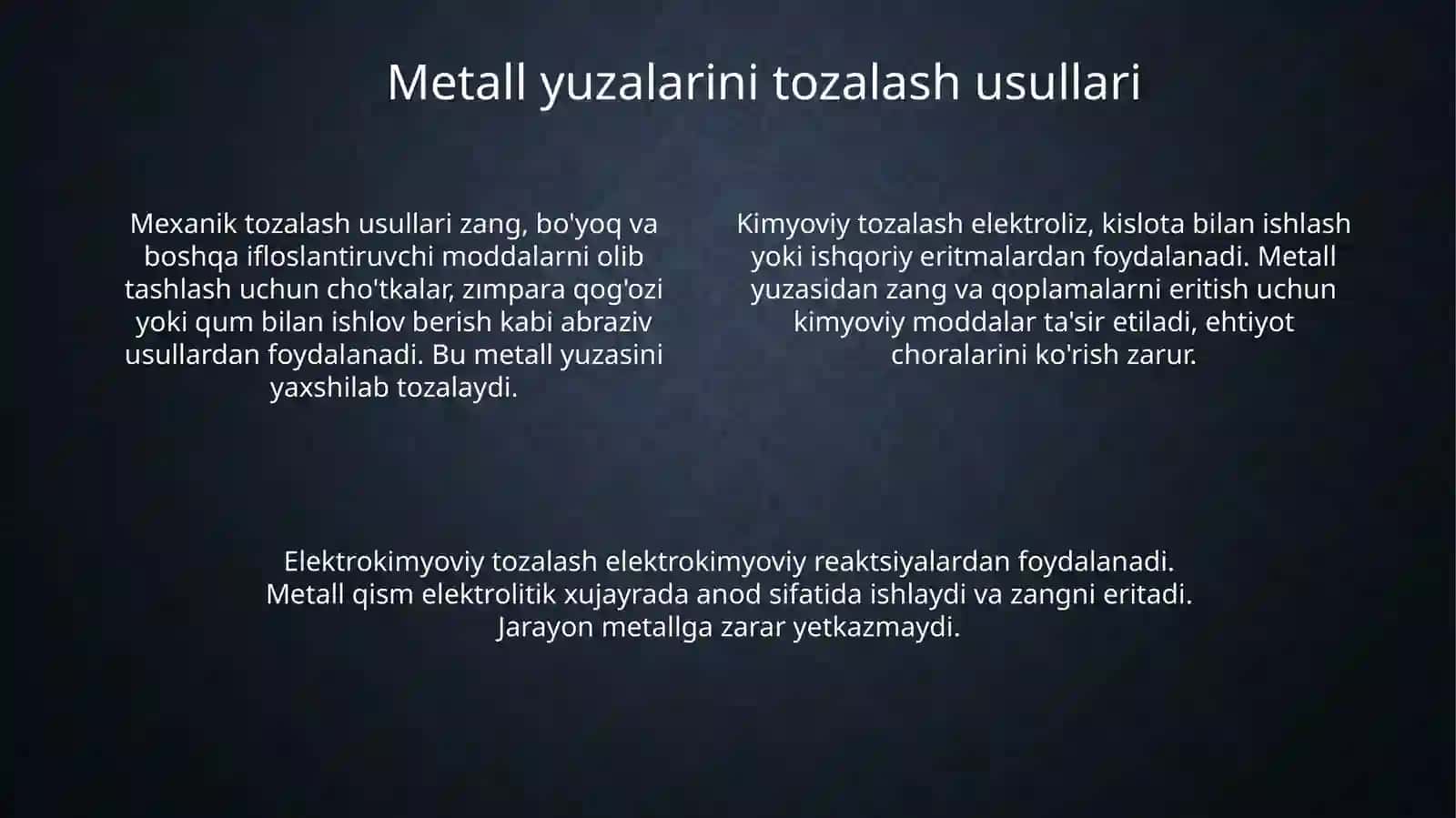 Uy sharoitida karroziyani kamaytirish usullari 4