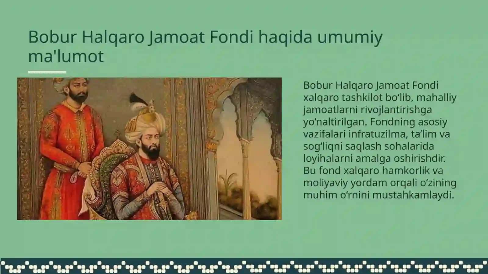 Bobur Xalqaro Jamoat Fondi 4