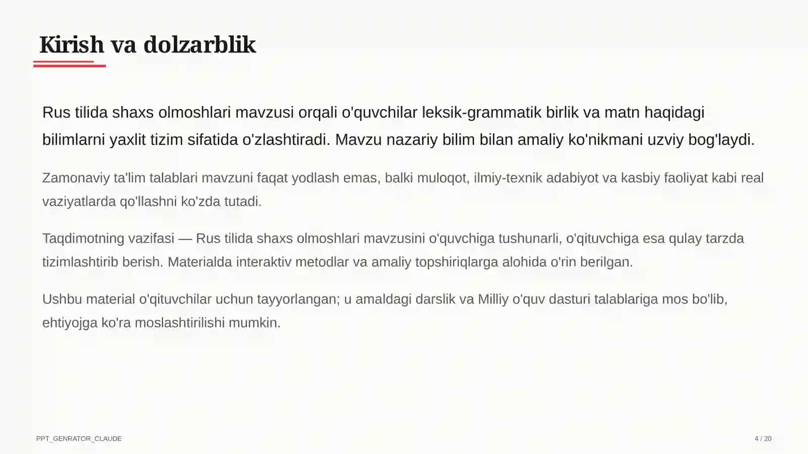 Rus tilida shaxs olmoshlari (5-sinf) 4