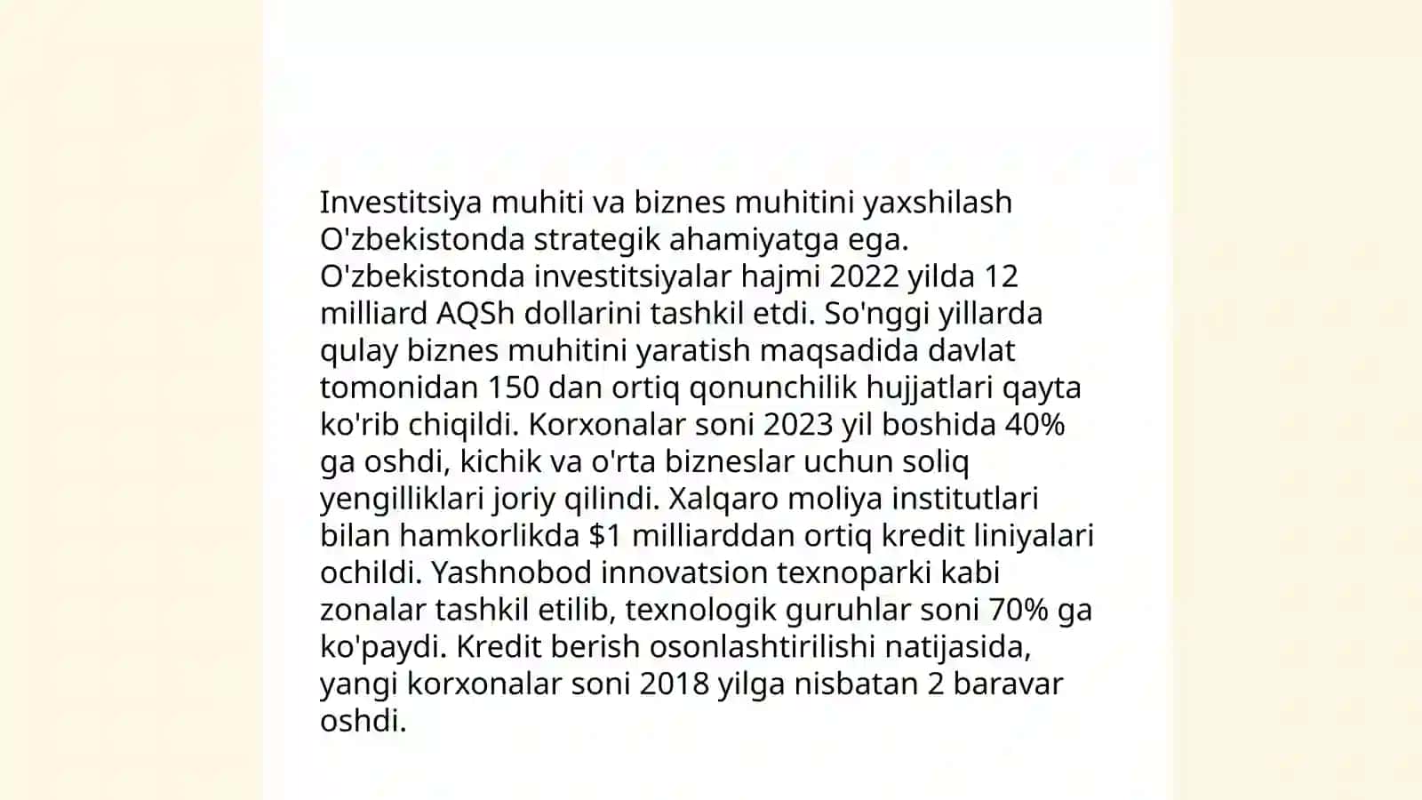 2017-2021 yillarda O’zbekiston Respublikasini rivojlantirishning beshta ustuvor yo’nalishi bo’yicha Harakatlar strategiyasining hayotga tadbiq etilishi va uning natijalari 4