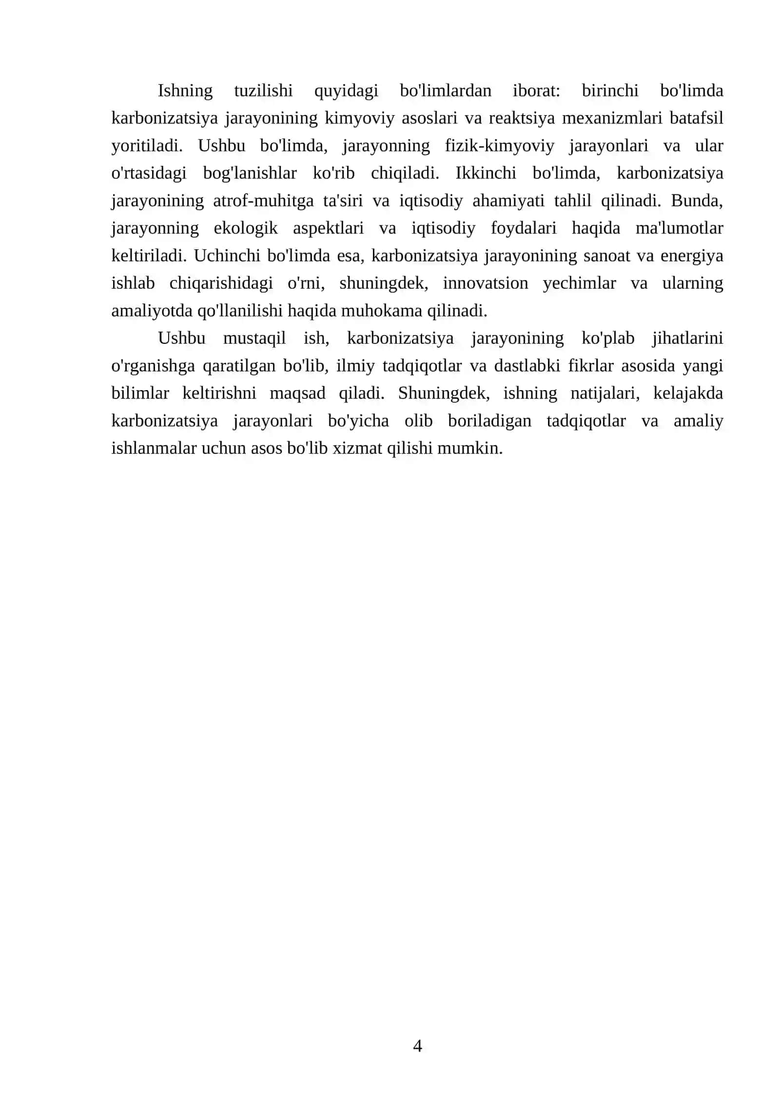 KALSINATSIYALANGAN SODA TEXNOLOGIYASI FANIDAN TAYYORLAGAN MUSTAQIL ISHI 4