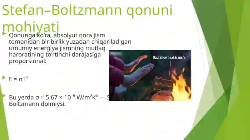 Stefan–Boltzmann qonuni 4