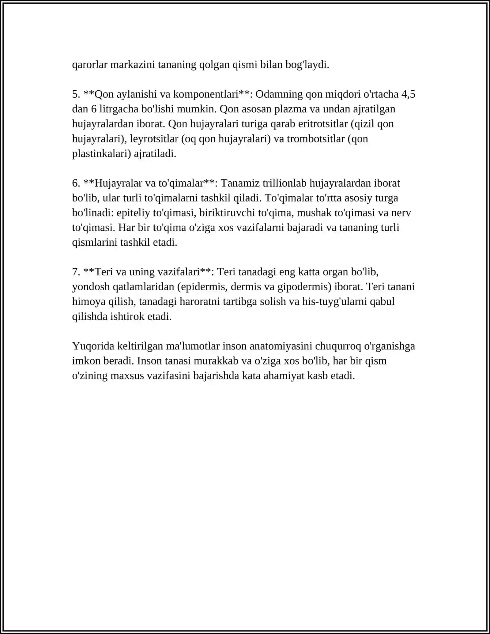 ANOTIMYA FIZIOLOGIYA VA PATOLOGIYA HAQIDA TUWUNCHA 4