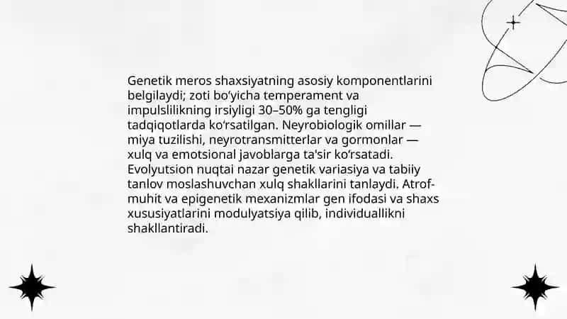 Shaxsni evolyutsion jihatdan rivojlanishi 4
