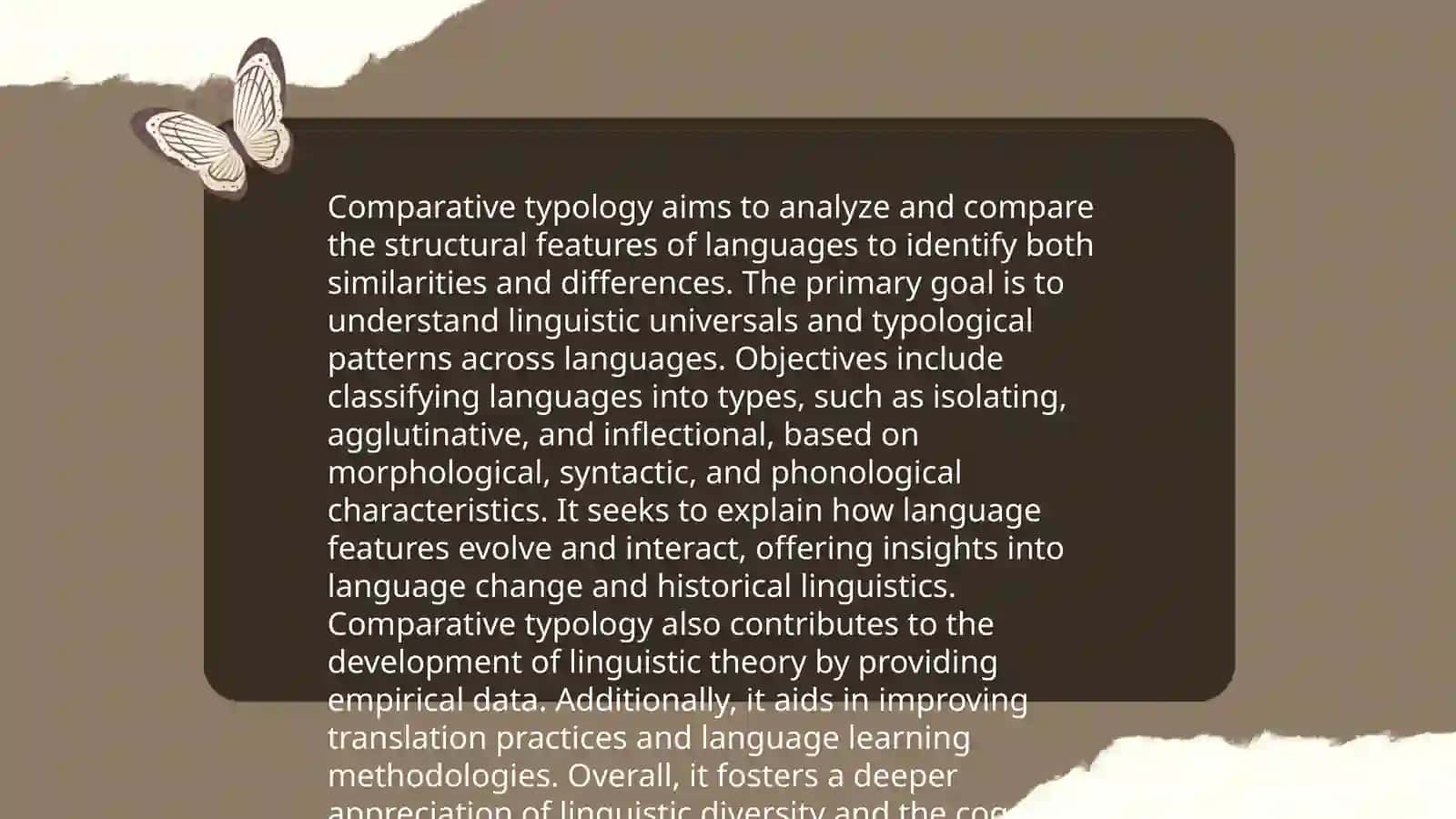 Comparative Typology as a branch of Linguistics 4