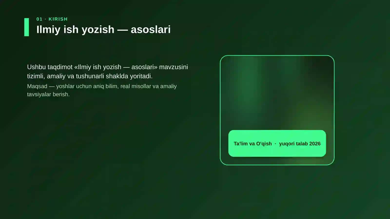 Ilmiy ish yozish — asoslari 4