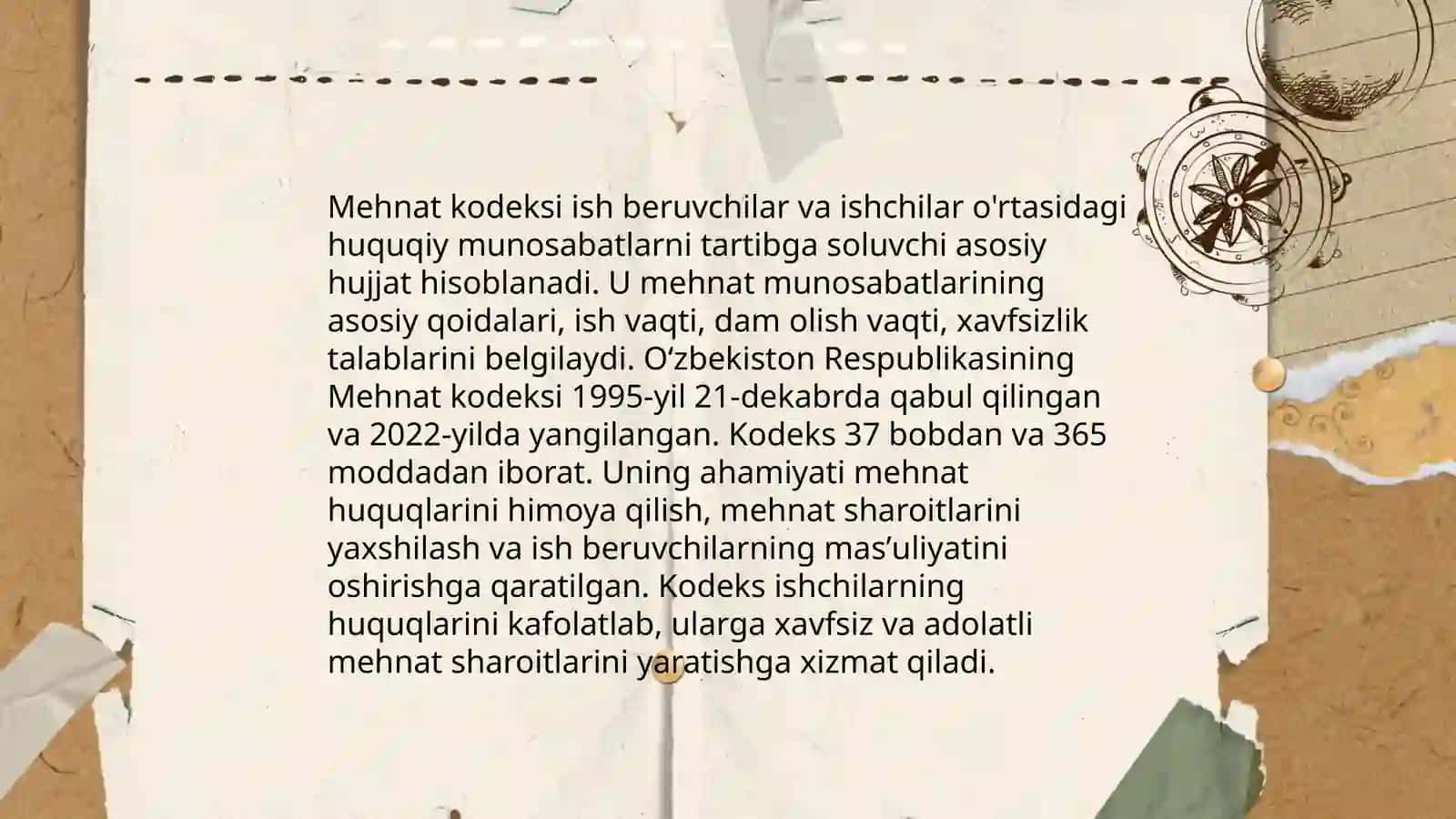 Mehnatga oid huquqiy munosabatlar va bioetika ta'limoti 4