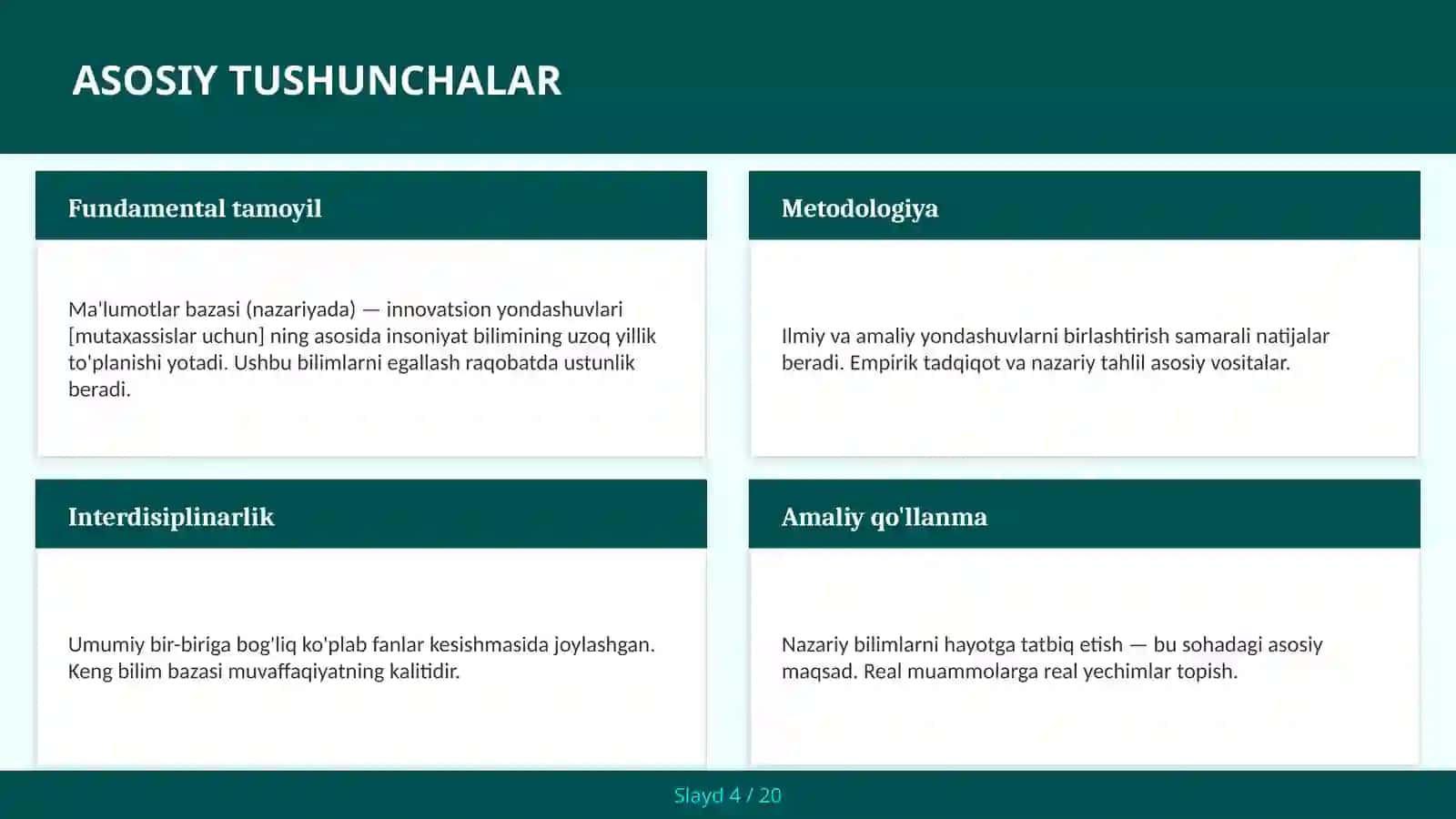 Ma'lumotlar bazasi (nazariyada) — innovatsion yondashuvlari [mutaxassislar uchun] 4