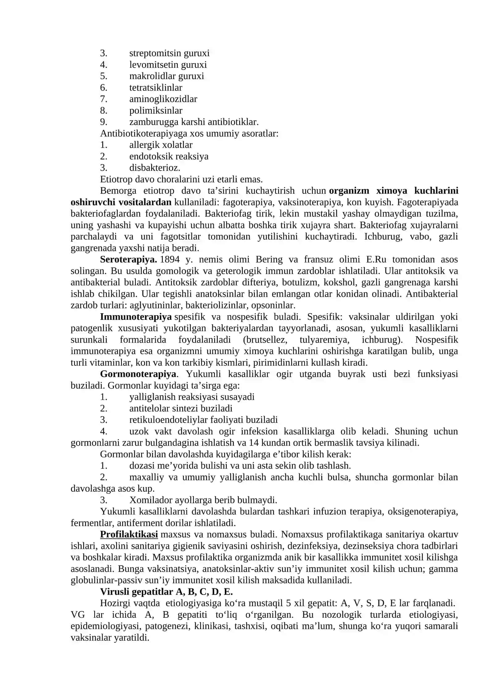 YUQUMLI KASALLIKLAR FANIGA KIRISH. VIRUSLI GEPATITLARNING (B, C, D) ERTA VA QIYOSIY TASHXISOTI 4