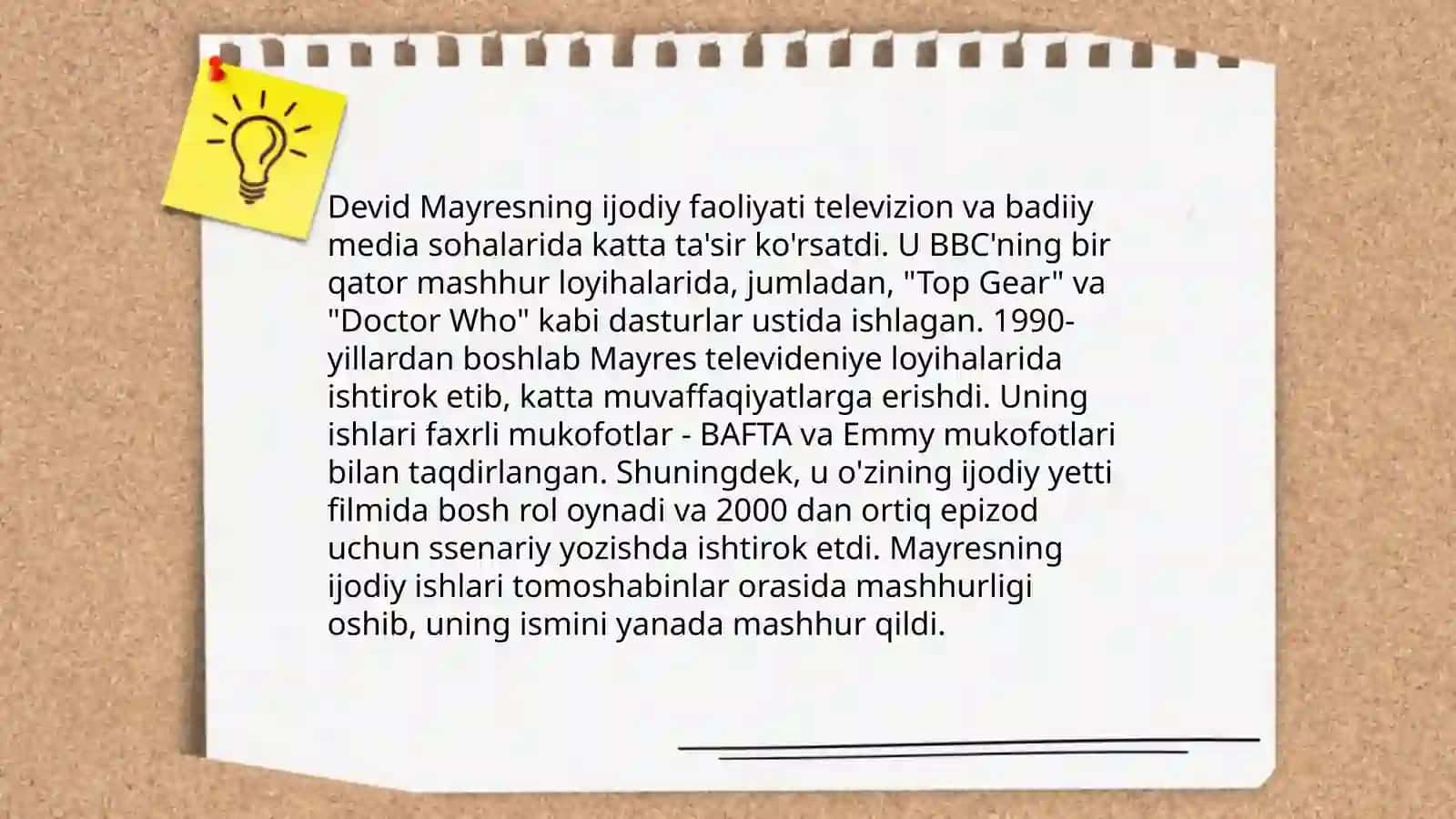Devid Mayres va uning asarlari haqida ma'lumot 4