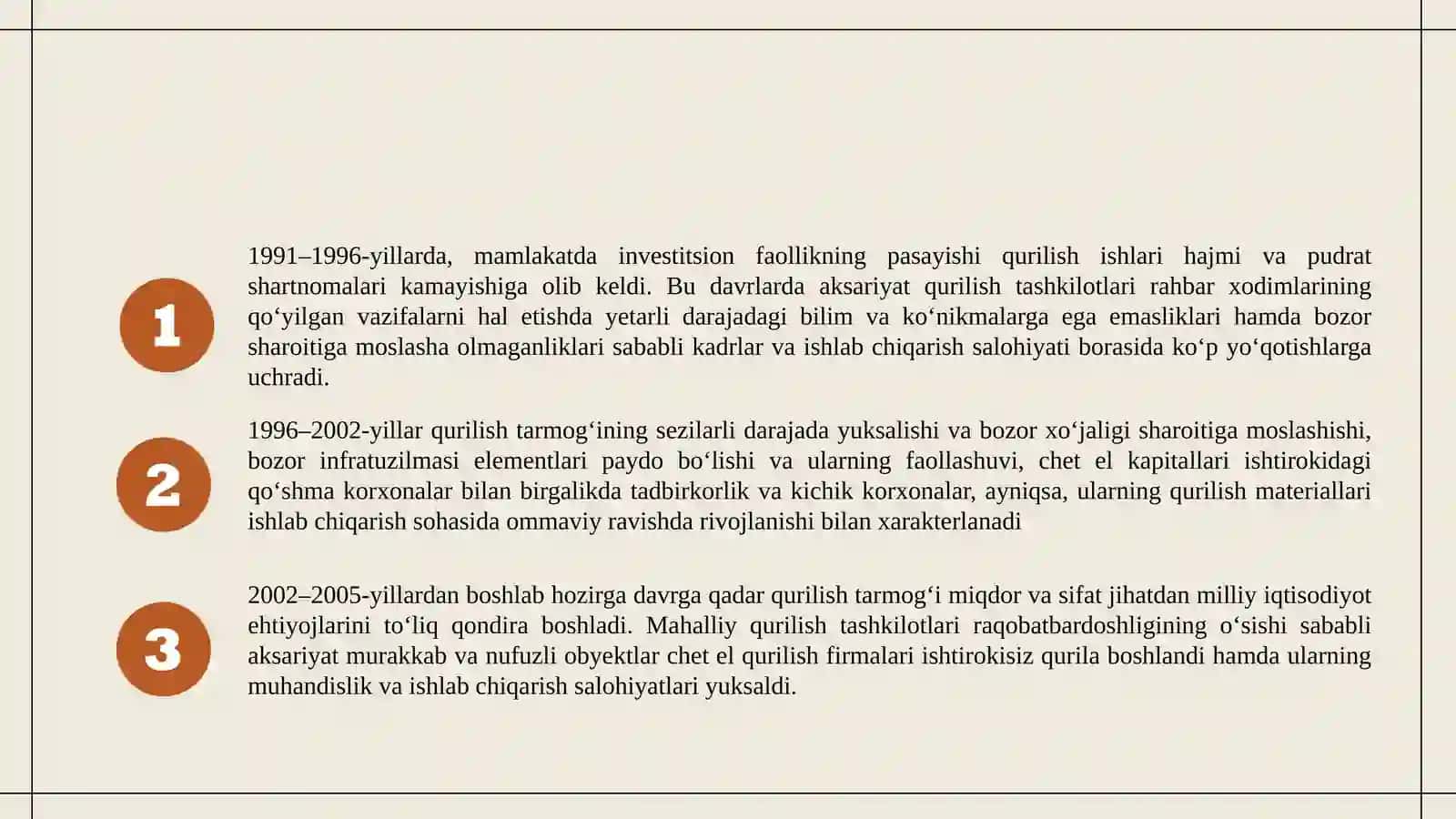 Faoliyatini isloh qilish muammolari 4