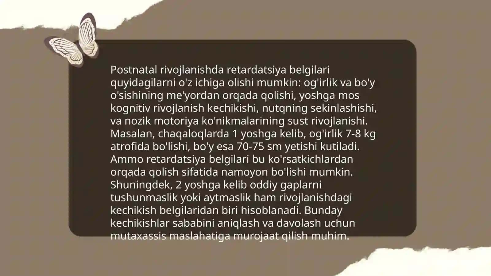Akseleratsiya va retardatsiya. Prenatal va postnatal davrlar 4