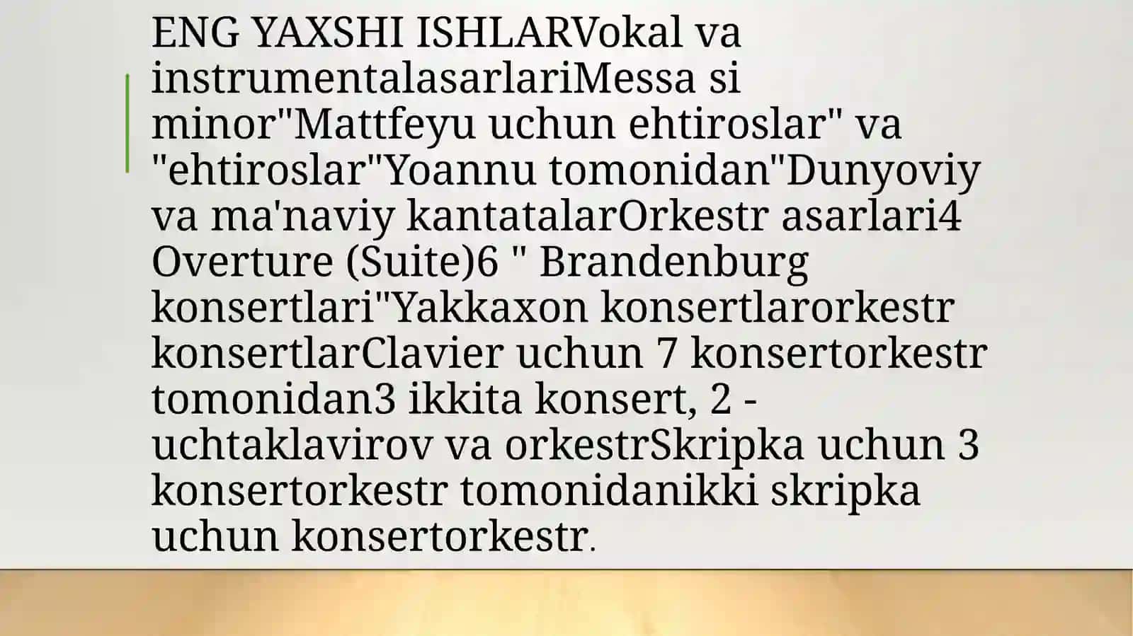 Baxning hayoti va ijodi 4