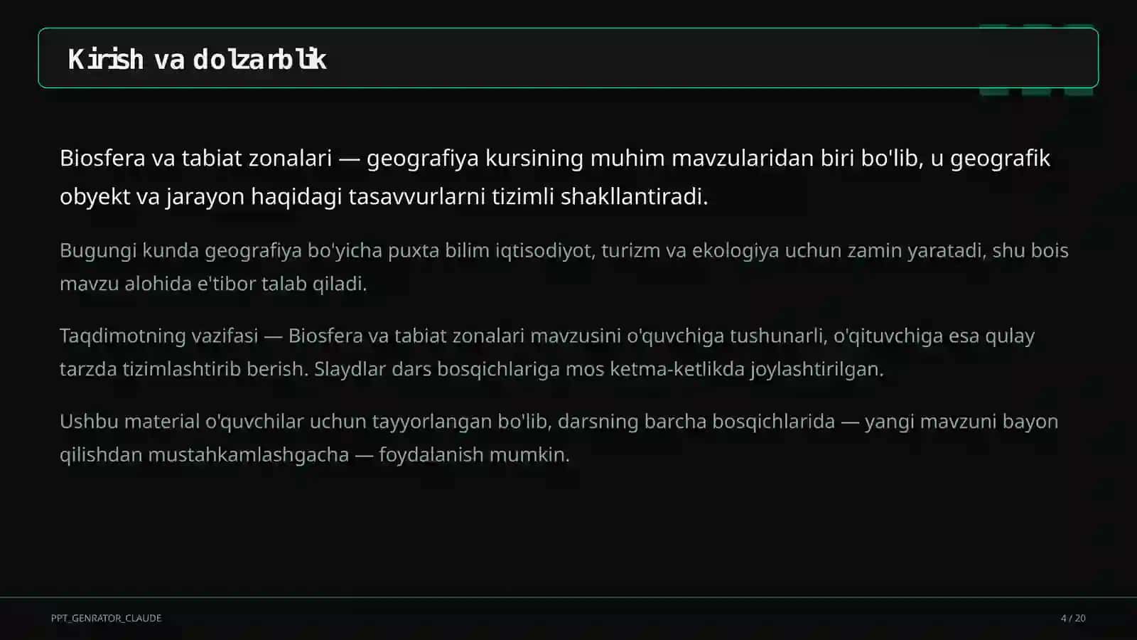 Biosfera va tabiat zonalari (6-sinf) 4