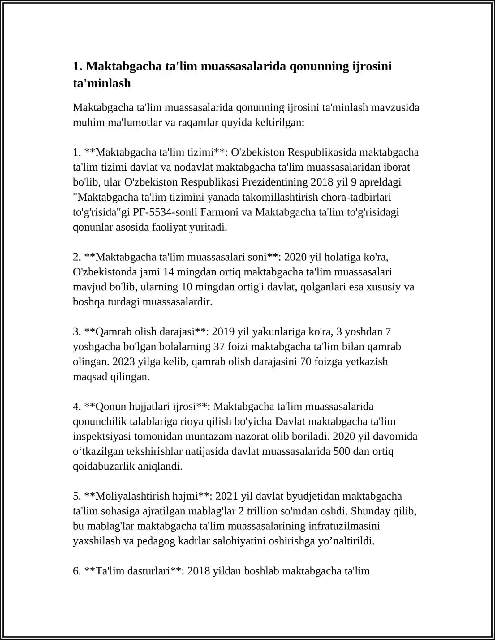 O'ZBEKISTON RESPUBLIKASI FAN VA INNOVATSIYA VAZIRLIGI 4