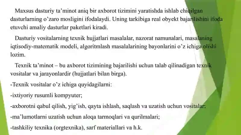 Moliyaviy amaliyotda qo'llaniladigan dasturiy ta'minotlar va ularning ishlashtexnologiyalari 4