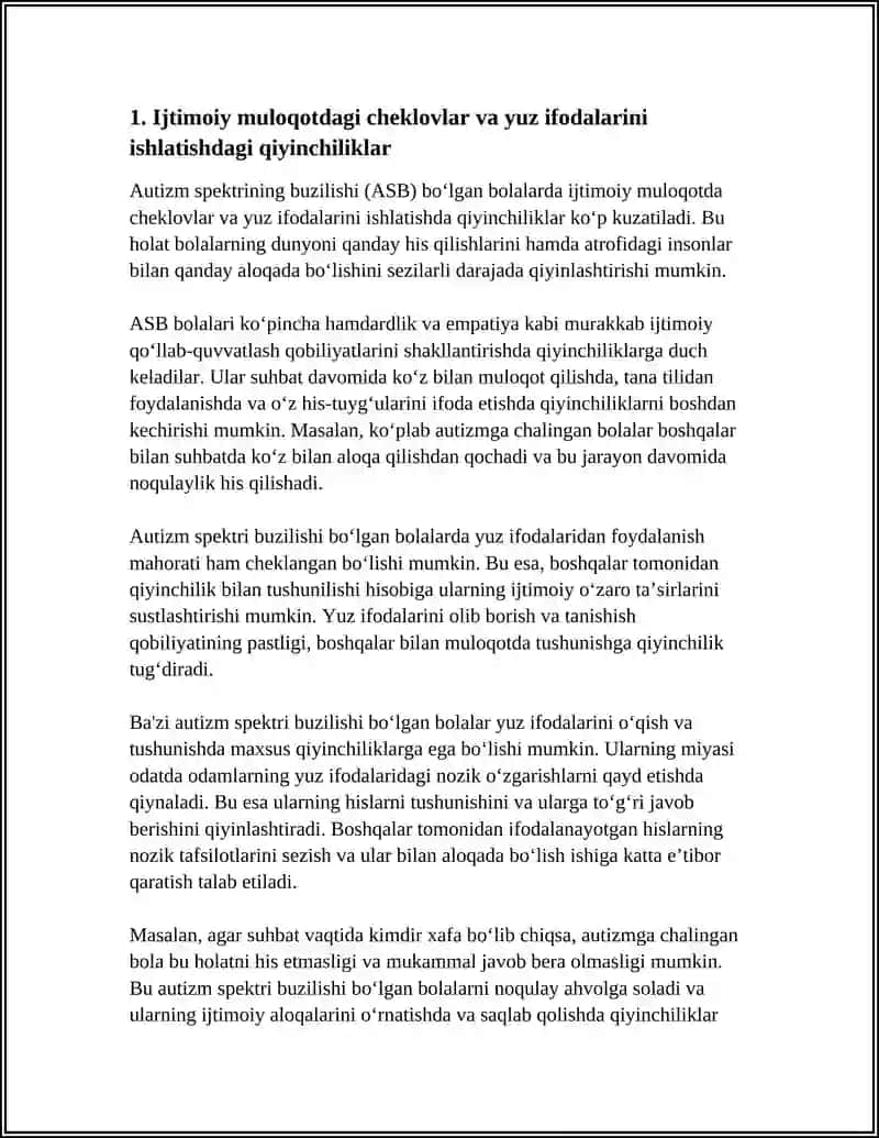 АUTIZMGA CHALINGAN BOLALARNING O’ZIGA XOSXUSIYATLARI 4