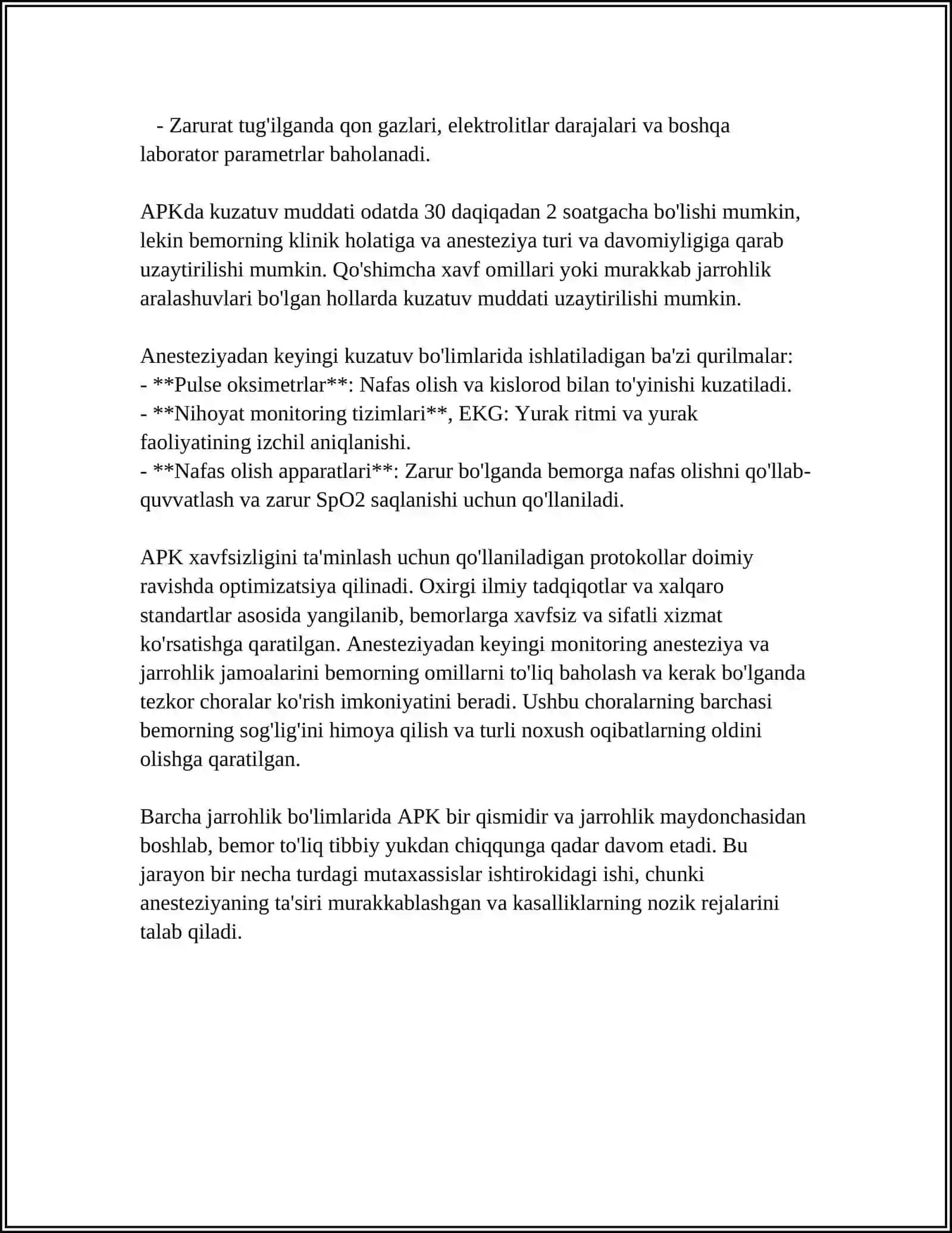 OPERATSIYADAN KEYINGI DAVR-BEMORLAR PARVARISHI 4