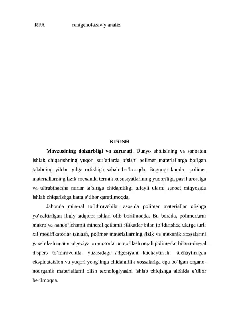 POLIMER KOMPOZITLAR OLISHDA SISTEMA GIBBS ENERGIYASINING TA’SIRINI FIZIK-KIMYOVIY BAHOLASH 4