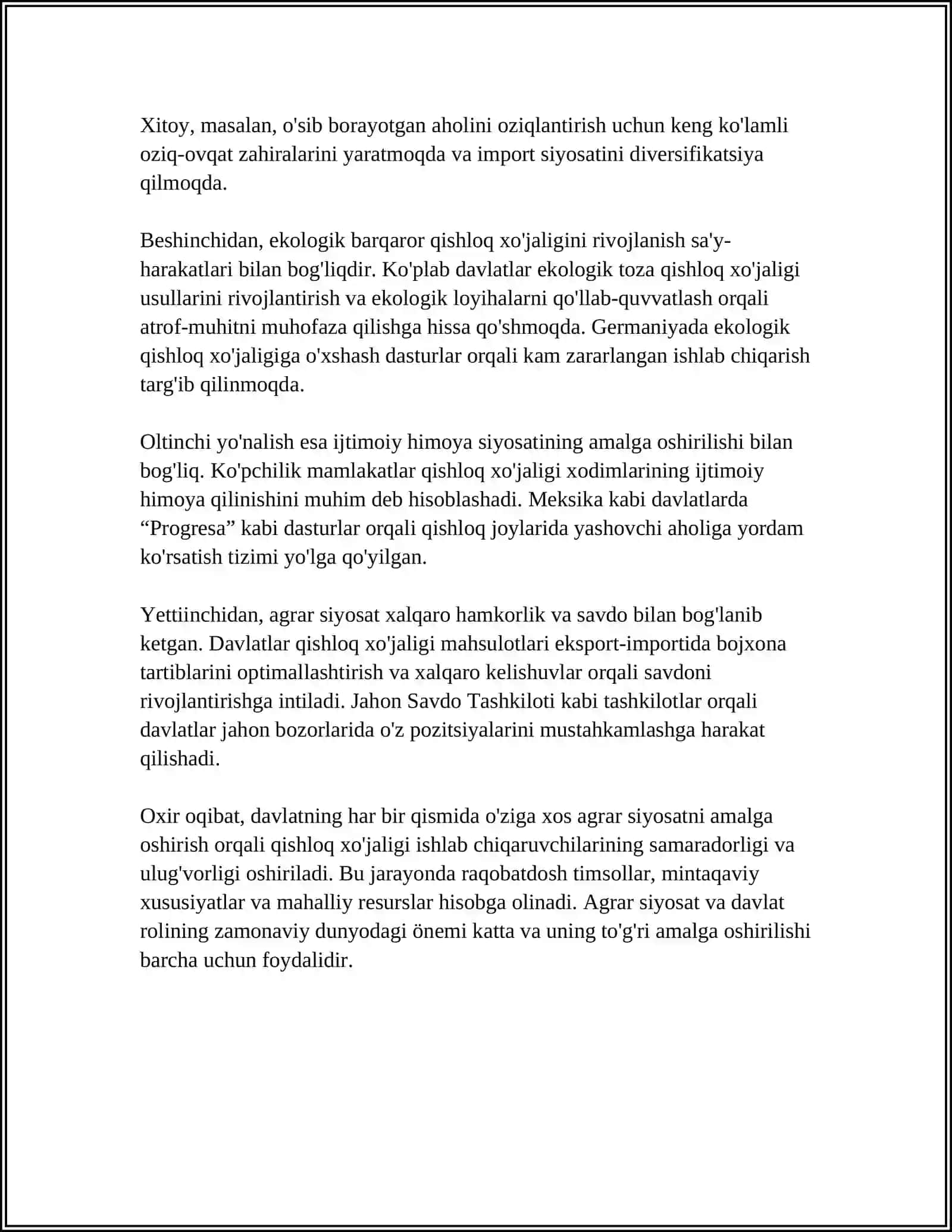ZAMONAVIY DUNYODA AGRAR MUNOSABATLAR VA ULARNING AHAMIYATI 4
