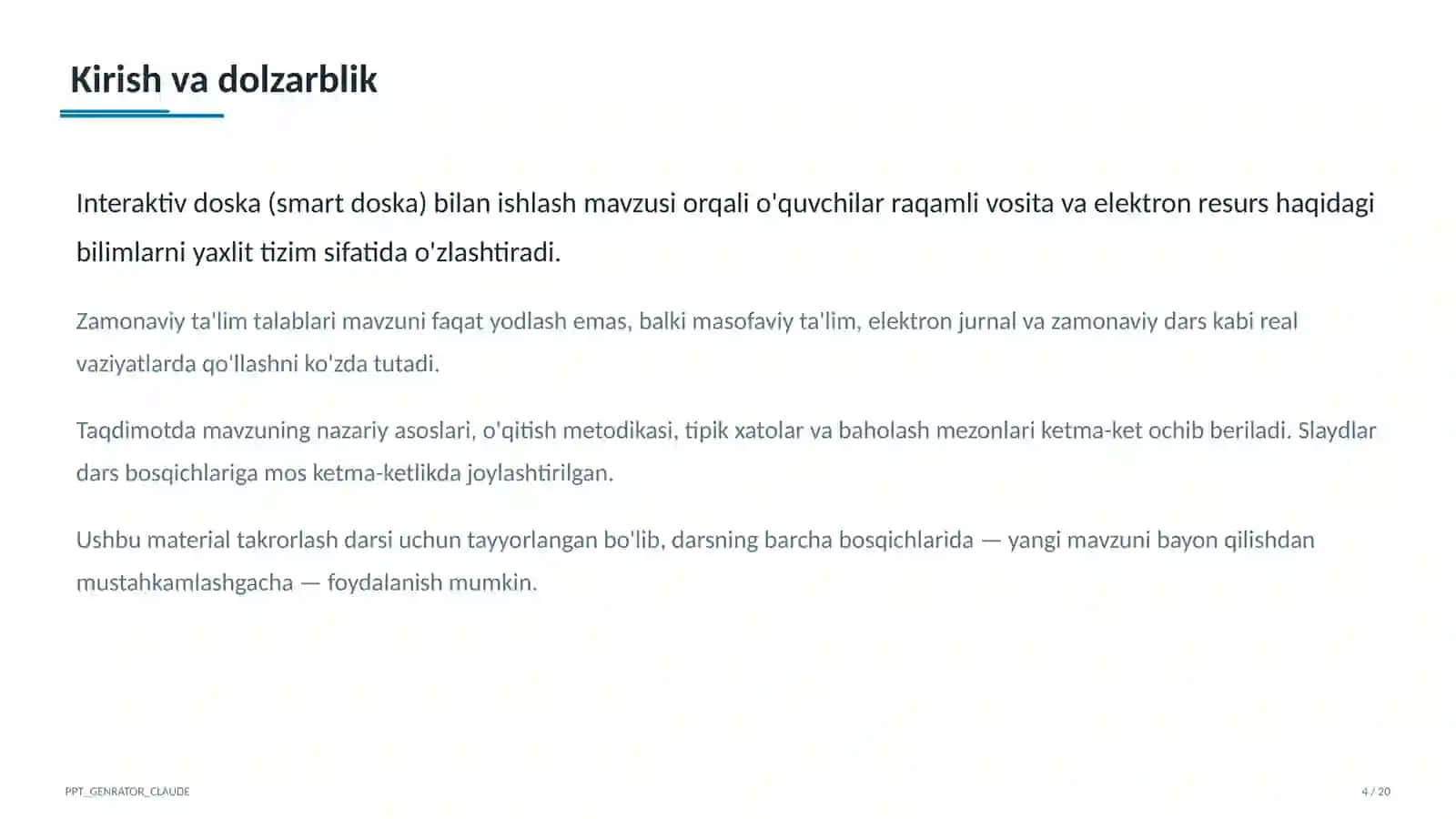 Interaktiv doska (smart doska) 4