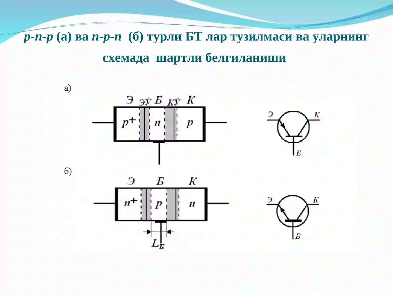 Биполяр транзисторлар (БТ) 4