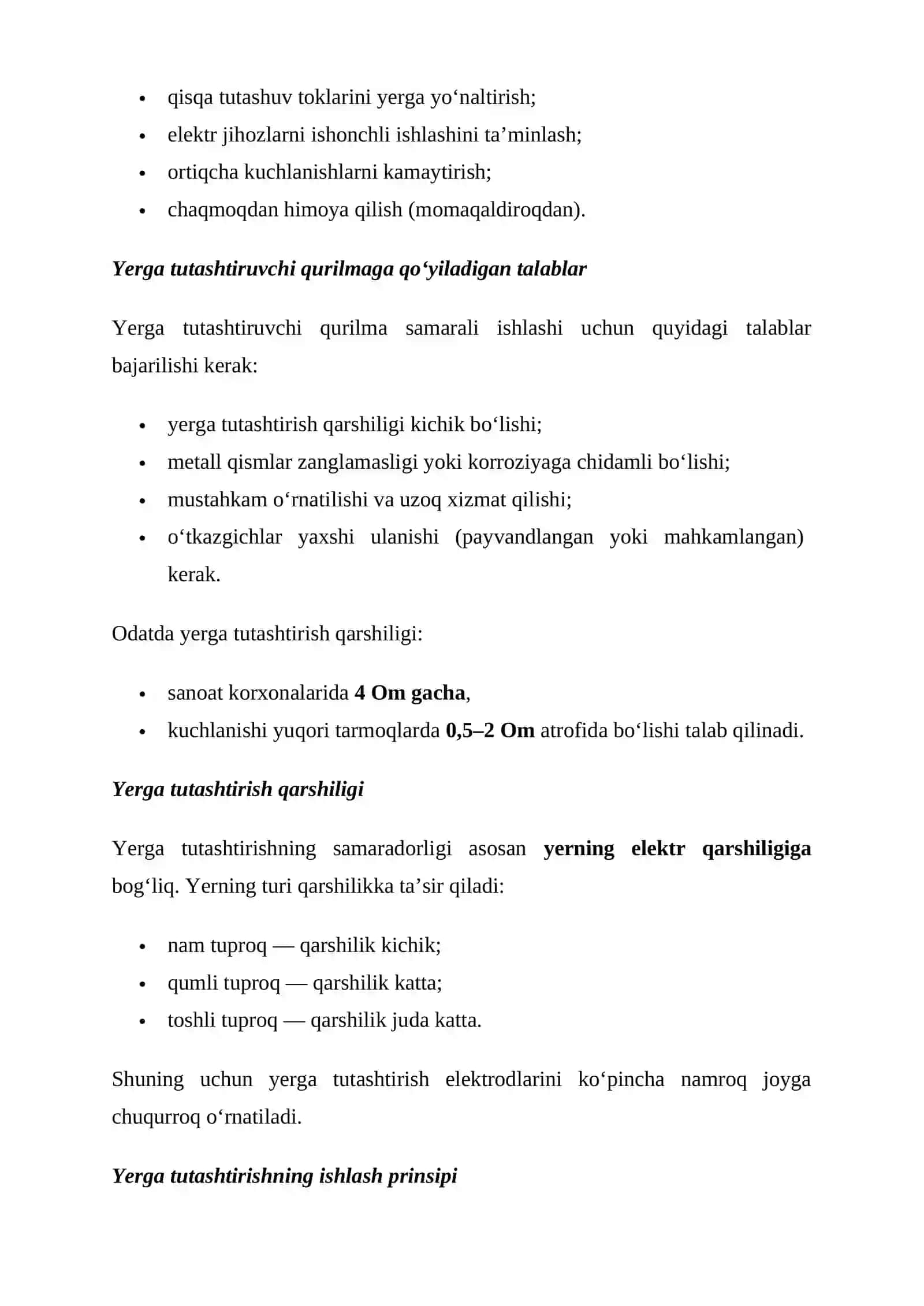 Yerga tutashtiruvchi qurilmalar 4