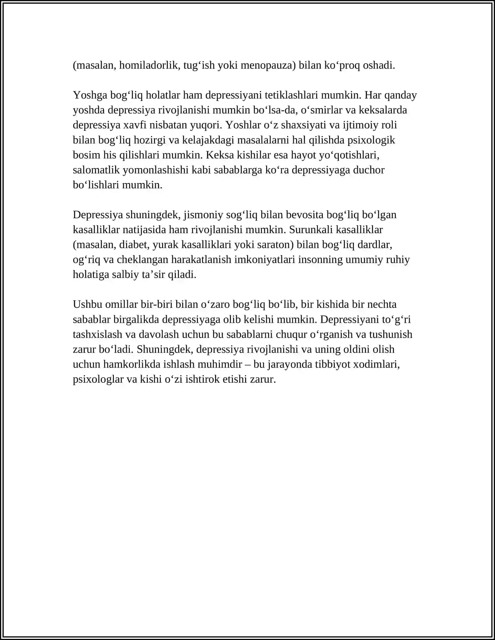 DEPRESSIYANI BIR FAKTLI TAHLIL QILISH 4